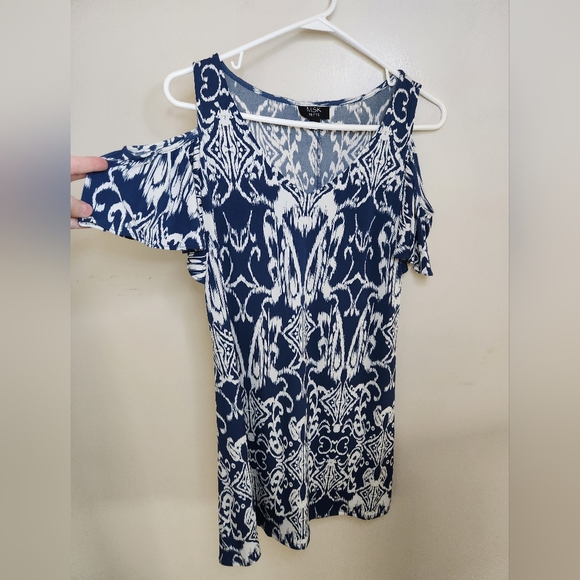 Women's MSK Cold Shoulder Dress Sz Petite Medium - Picture 4 of 6